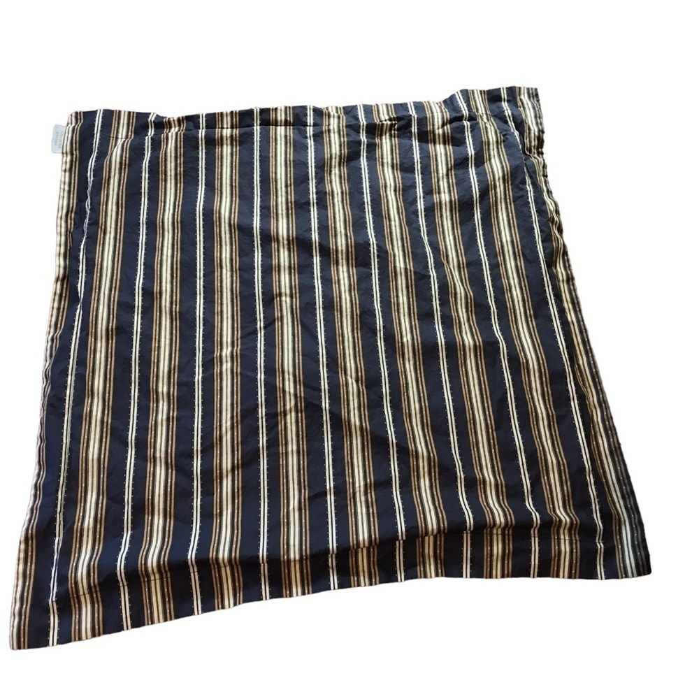 Nina home Nina Campbell large square blue beige stripe pillowcase 25” x 25”